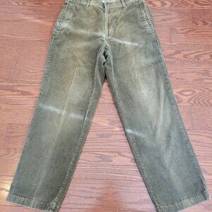 Dockers  Corduroy Pants Men’s 32x30 Olive Green Straight Leg Casual Trousers